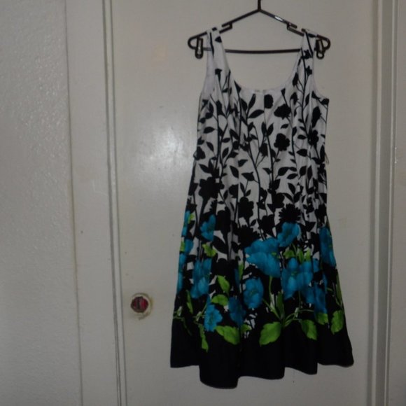 Jessica Howard Spring Floral Cotton Dress Sz 14 - Picture 1 of 8